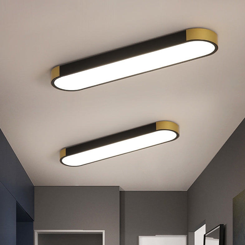 Sleek White Rectangular LED Flush Mount Ceiling Light for Modern Spaces
