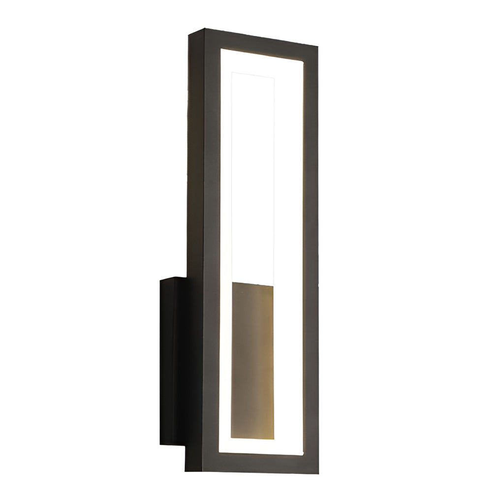 Sleek Rectangular White LED Wall Sconce Fixture for Modern Living Spaces