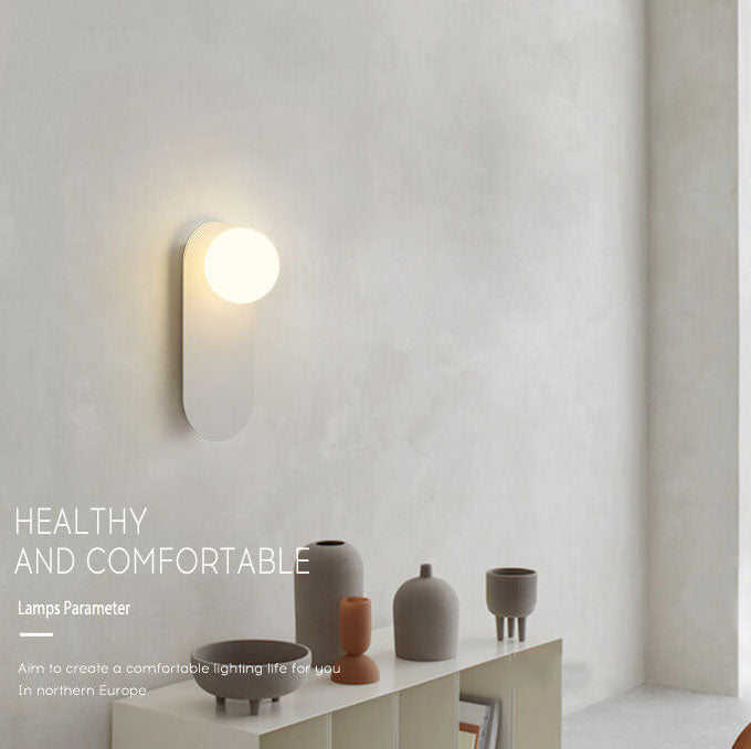 Nordic Minimalist Clear Glass Wall Sconce Light for Modern Home Decor