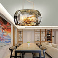 Modern Clear Glass Crystal Pendant Chandelier for Dining Room & Living Room