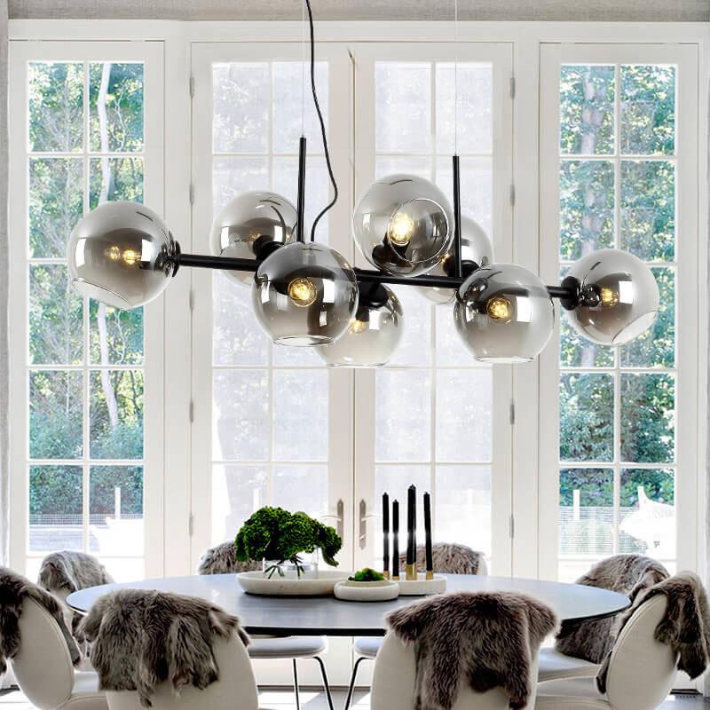 Elegant Modern Glass LED Chandelier Pendant Light for Dining Room