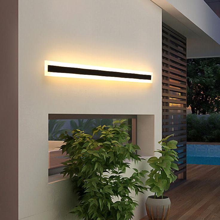 Sleek Waterproof 1-Light LED Acrylic Outdoor Wall Light for Patios