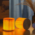 Natural Wood LED Touch Control Night Light Table Lamp for Bedroom Decor