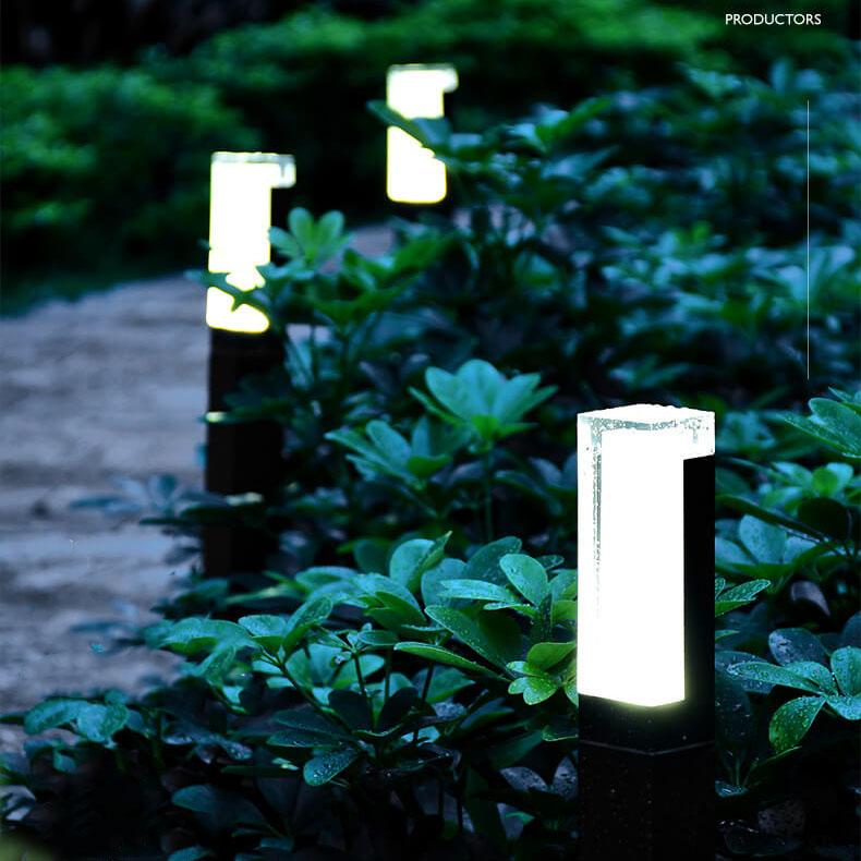 Stylish Acrylic LED Outdoor Waterproof Garden Light Column in White