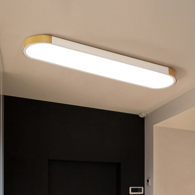Sleek White Rectangular LED Flush Mount Ceiling Light for Modern Spaces