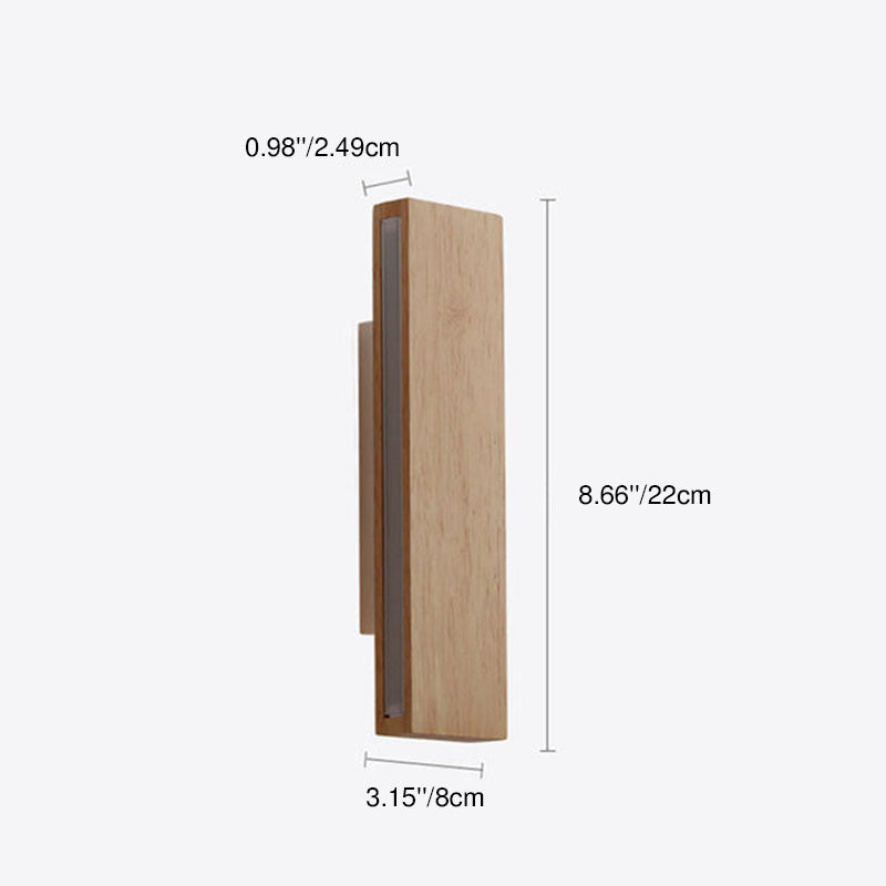 Nordic Style Rotatable Solid Wood LED Wall Sconce for Contemporary Spaces
