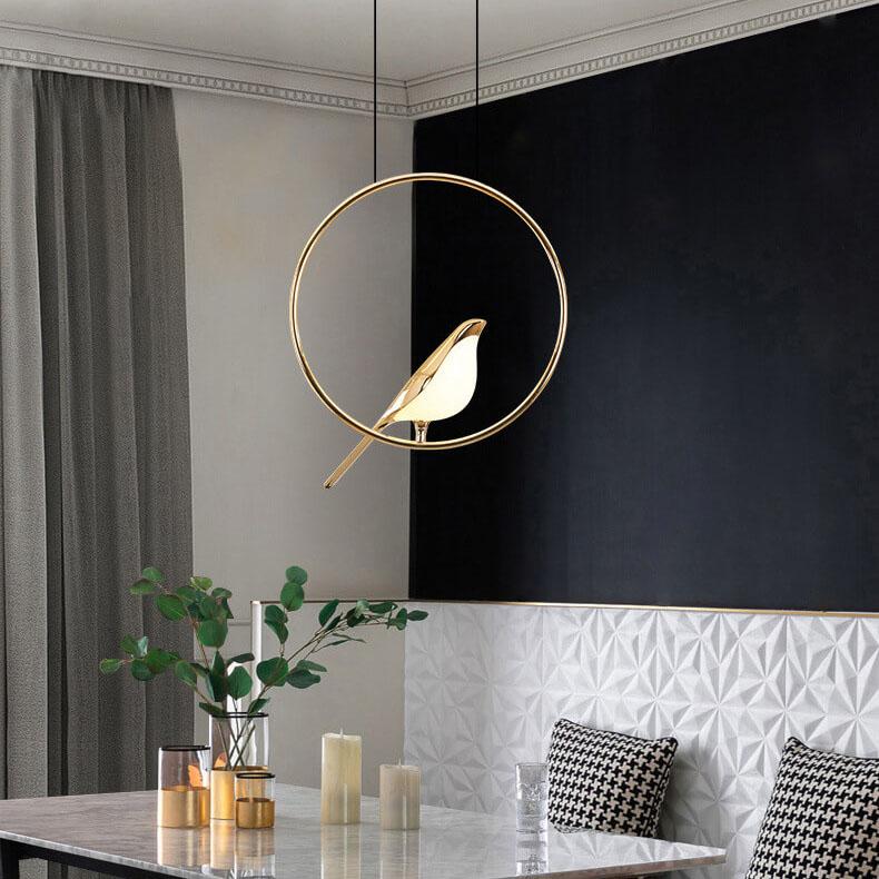 Nordic Bird-Shaped Acrylic LED Chandelier for Modern Living Spaces