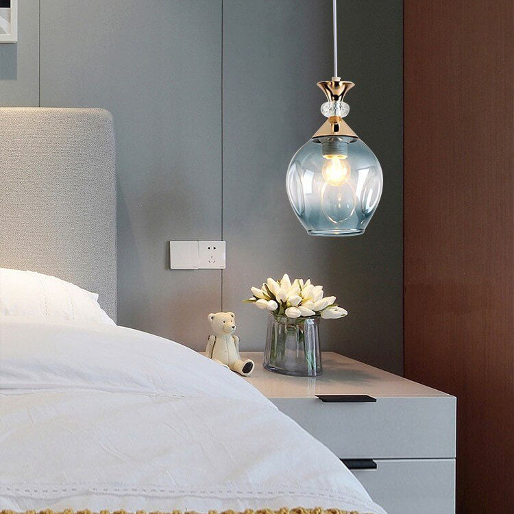 Nordic Gradient Glass Orb 1/3 Light Chandelier for Modern Living Room