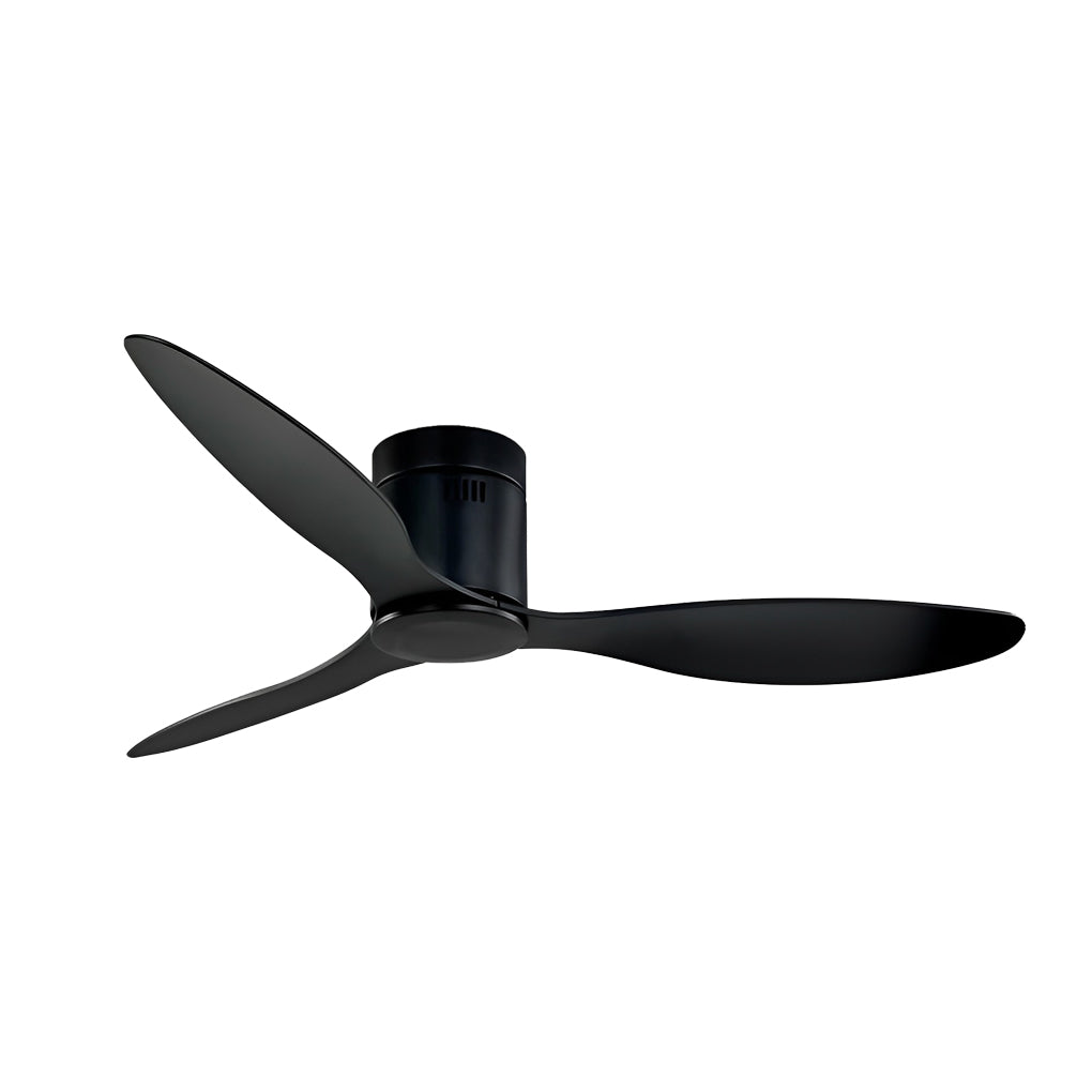 Modern White Ceiling Fan with 3 Blades, LED Lights, and Remote for Living Room