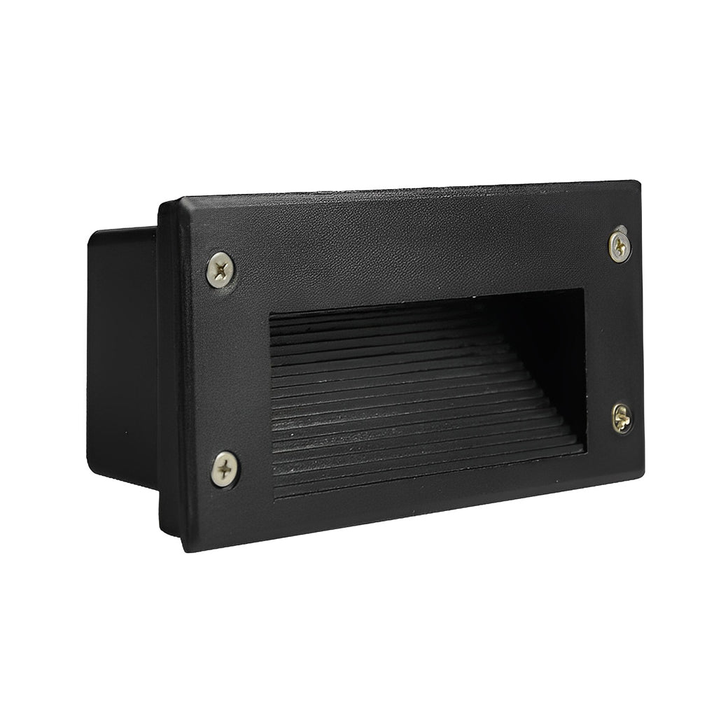 Sleek Aluminum Wall Recessed LED Step Lights - Modern Design for Hallways