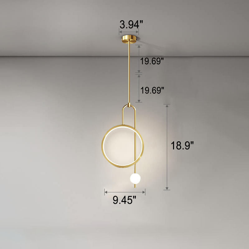 Modern Acrylic LED Chandelier with Circular Design for Dining Room