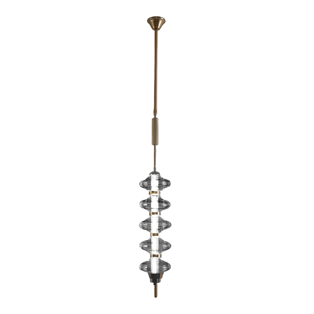Modern Glass and Metal LED Mini Chandelier for Stylish Living Room