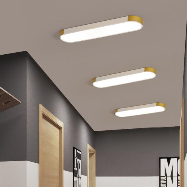 Sleek White Rectangular LED Flush Mount Ceiling Light for Modern Spaces