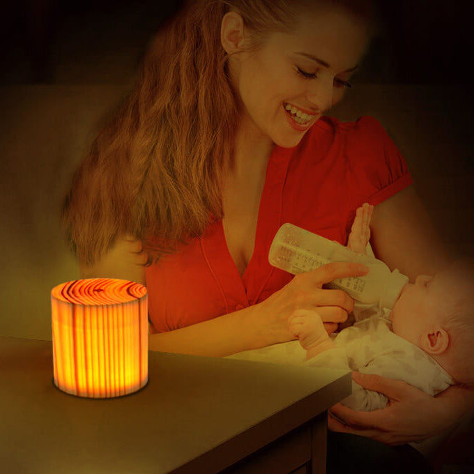 Natural Wood LED Touch Control Night Light Table Lamp for Bedroom Decor