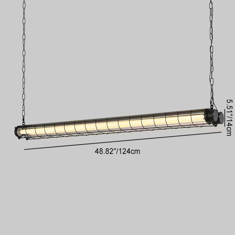 Modern Industrial Acrylic 1/2 Light Chandelier for Dining Room