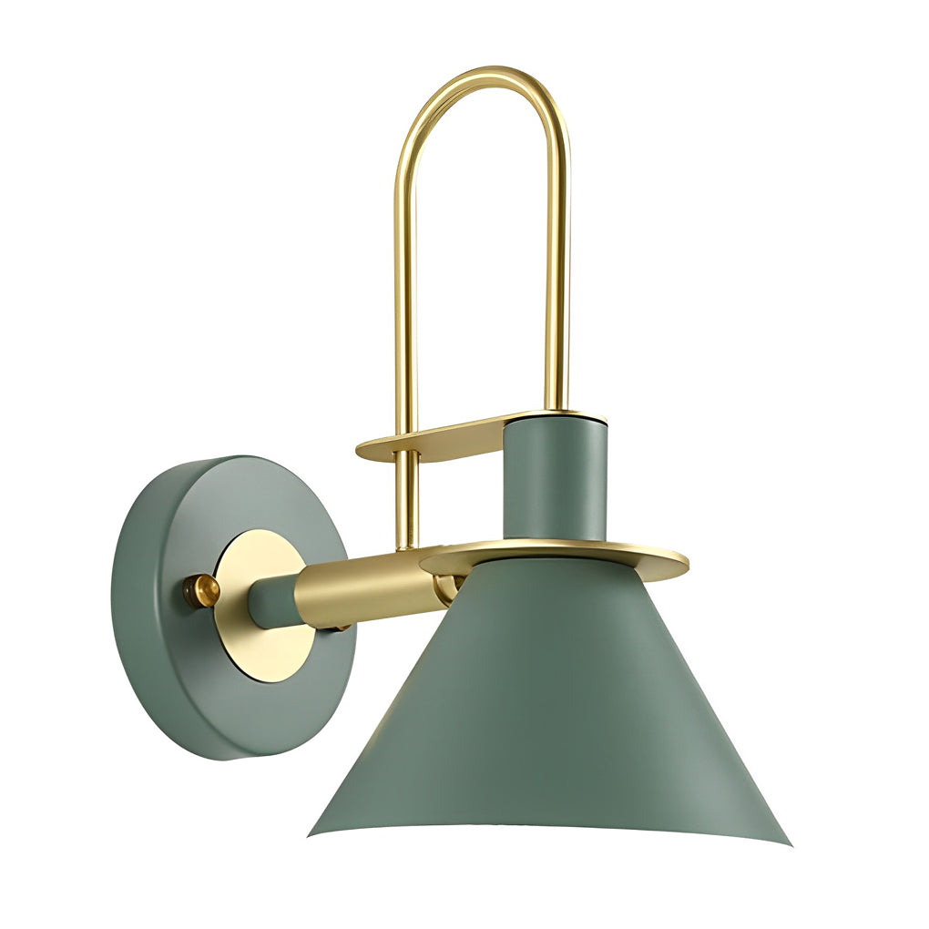 Modern Black Iron Horn-Shaped Wall Sconce for Living Room Decor