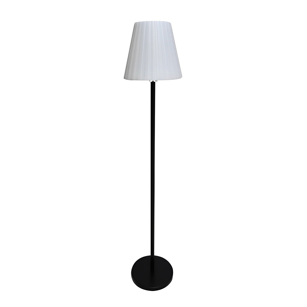 Contemporary Black Metal LED Floor Lamp with Adjustable Shade for Living Room