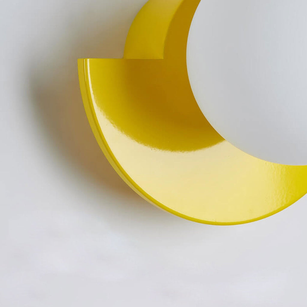 Colorful Glass Semi-Circle Wall Sconce Lamp for Modern Living Spaces