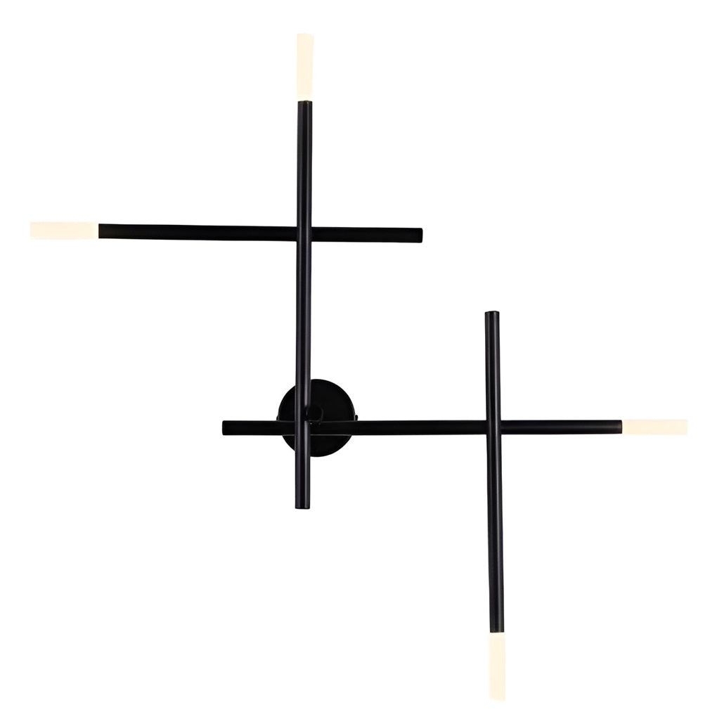 Modern Black Cross LED Wall Sconce Light for Contemporary Home Decor