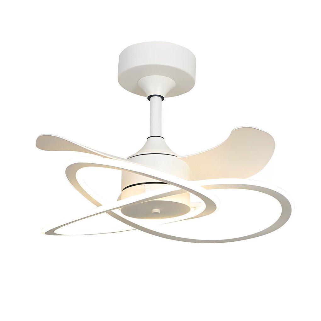 Nordic Bladeless Ceiling Fan with Flower LED Light for Modern Rooms