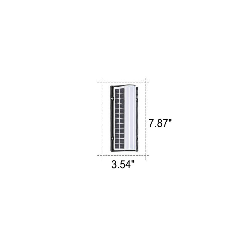 Contemporary Black Acrylic Solar LED Waterproof Garden Wall Light