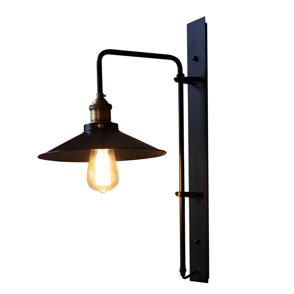 Black Retro Industrial Adjustable LED Wall Sconce Light for Living Room