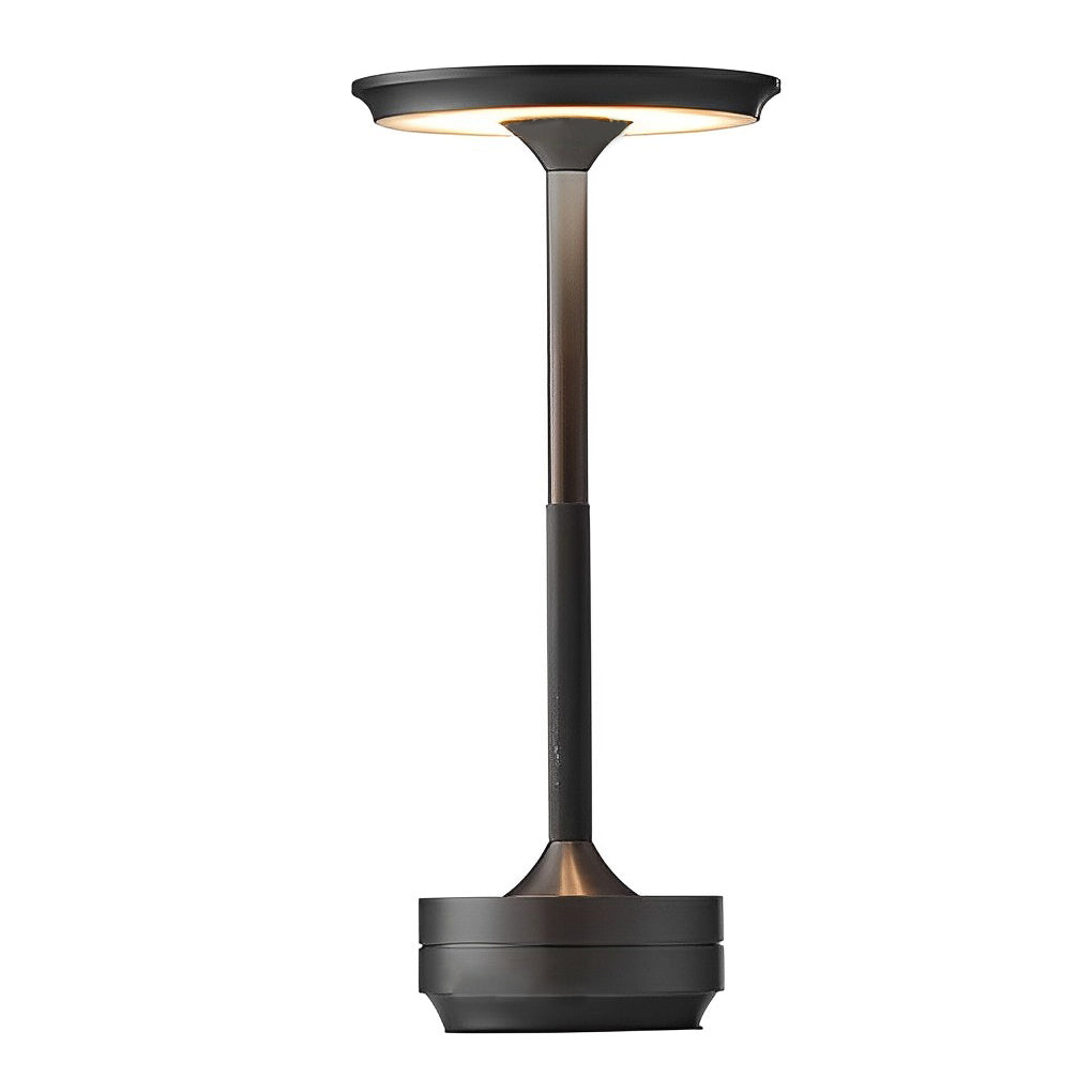 Modern Silver Plated Metal Cordless UFO Alien Table Lamp for Home Decor