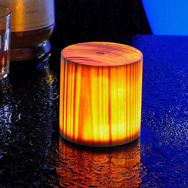 Natural Wood LED Touch Control Night Light Table Lamp for Bedroom Decor