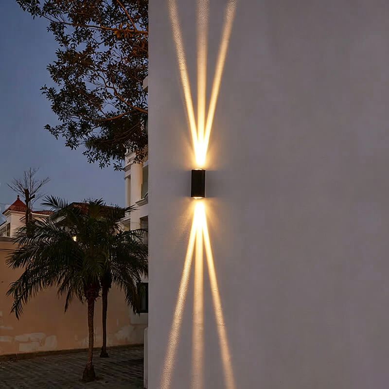 Sleek Black Aluminum Rectangular LED Outdoor Wall Sconce for Patios