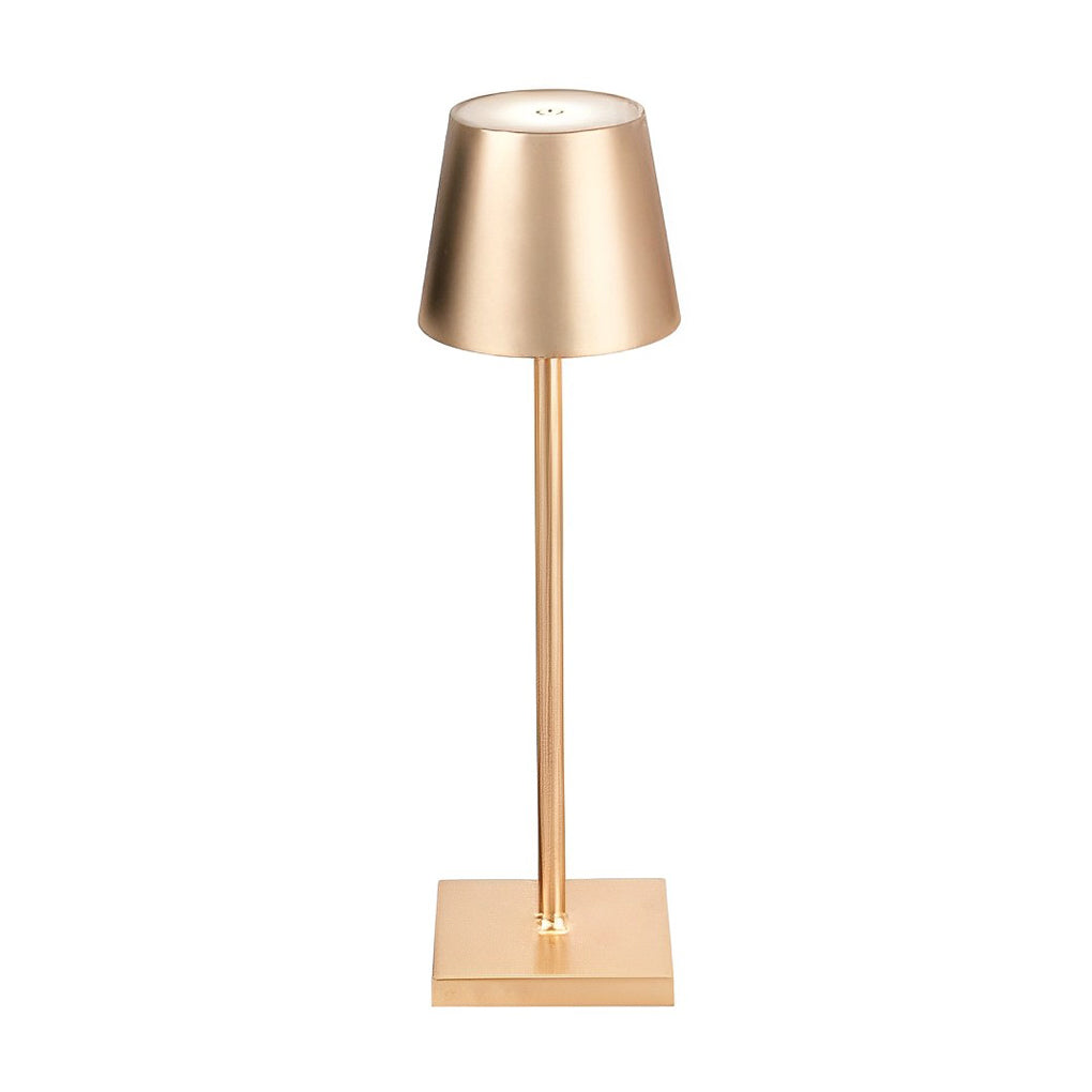 Stylish Aluminum Portable Rechargeable Touch-Control Table Lamp - Grey