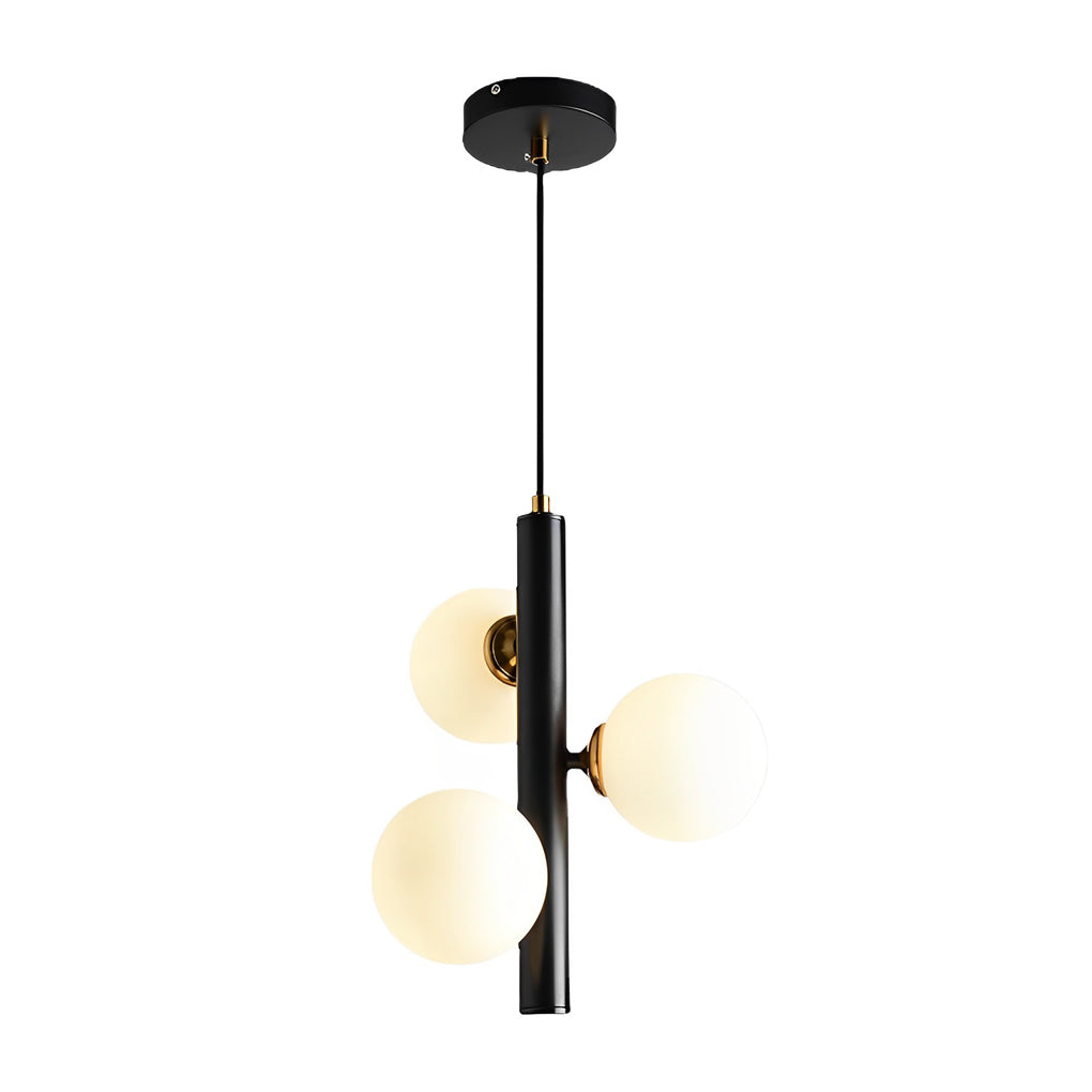 Nordic Style LED Chandelier with 3 Glass Balls for Dining Room Decor
