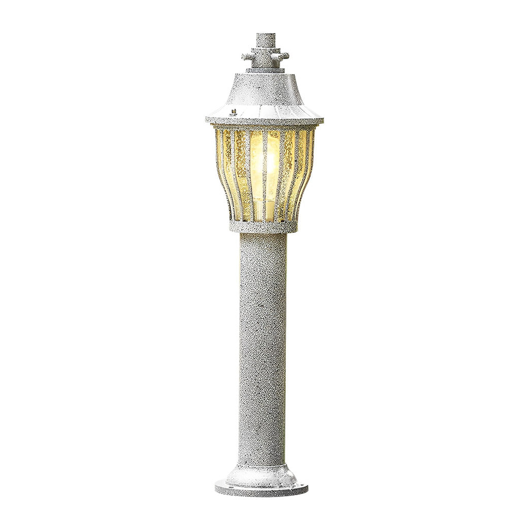 Vintage-Style Hardwired Caged Aluminum Pathway Light for Outdoors