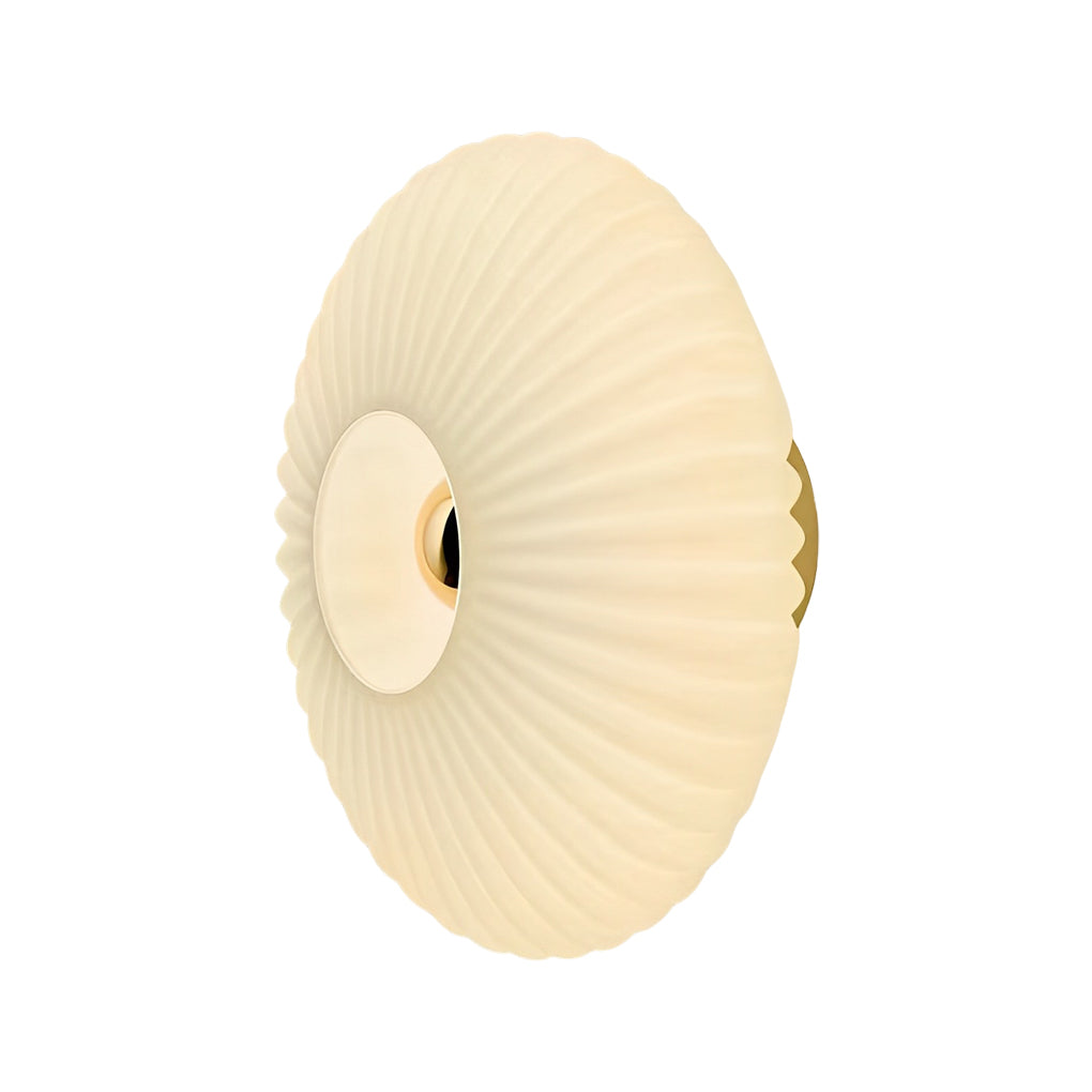 Round Striped Glass LED Wall Sconce Light Fixture for Modern Interiors