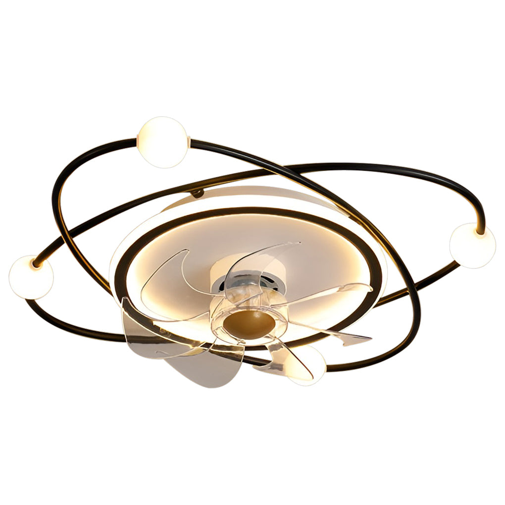 Nordic Style Dimmable LED Ceiling Fan Light in Elegant White Finish