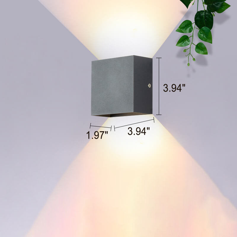 Sleek White Aluminum Square LED Wall Sconce for Contemporary Spaces