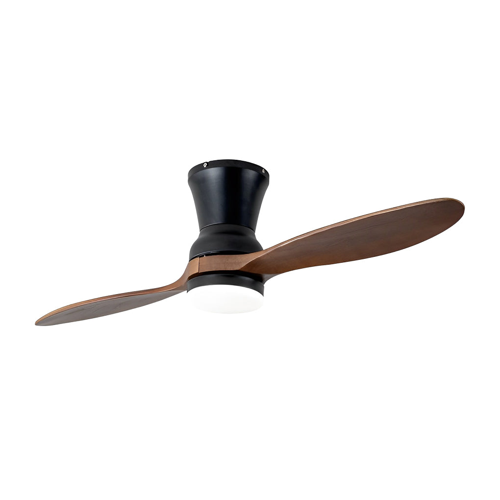 Modern Wood 18W Dimmable LED Ceiling Fan with Remote - Ideal for Living Rooms