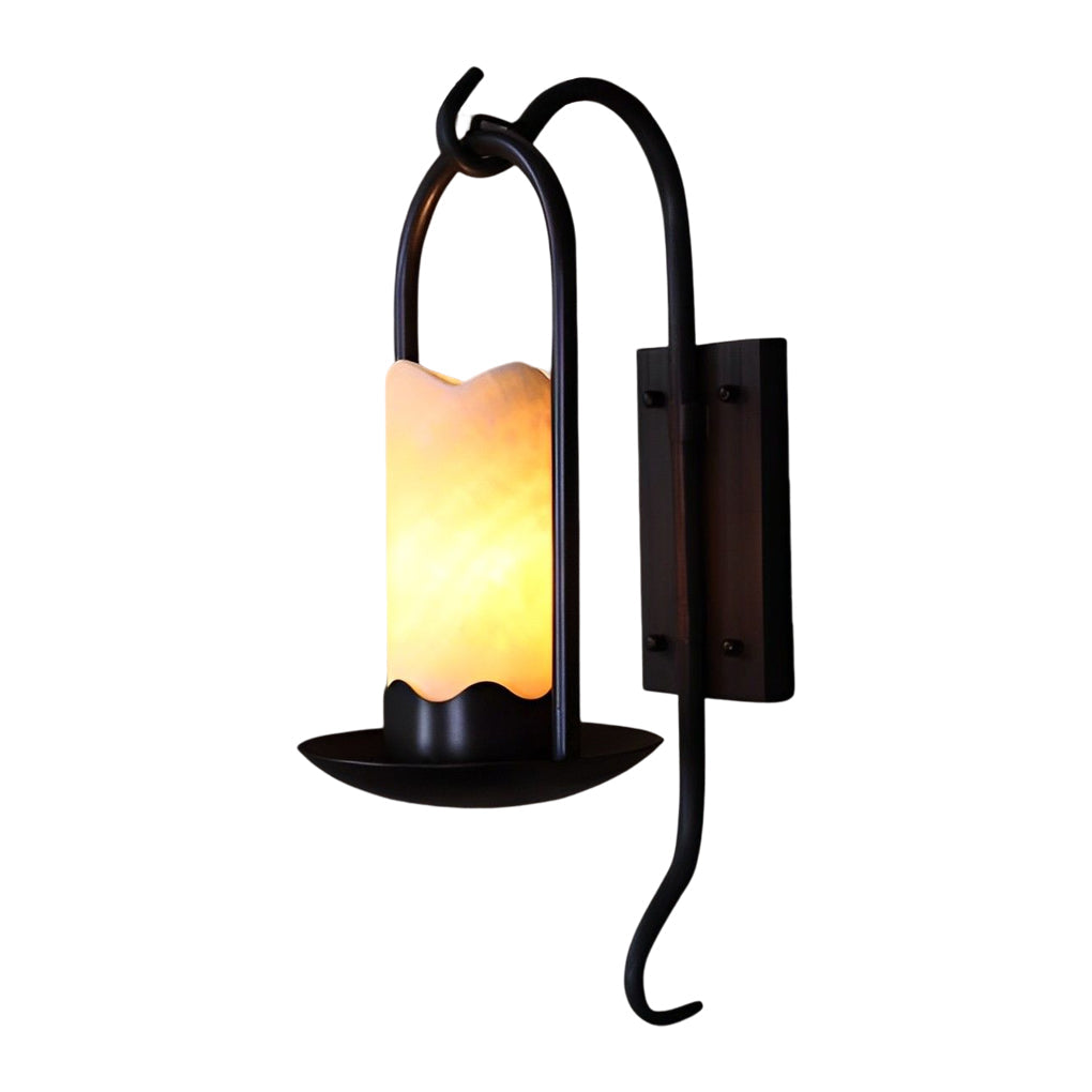 Black Retro Iron LED Wall Lamp in American Style for Home Accent Lighting