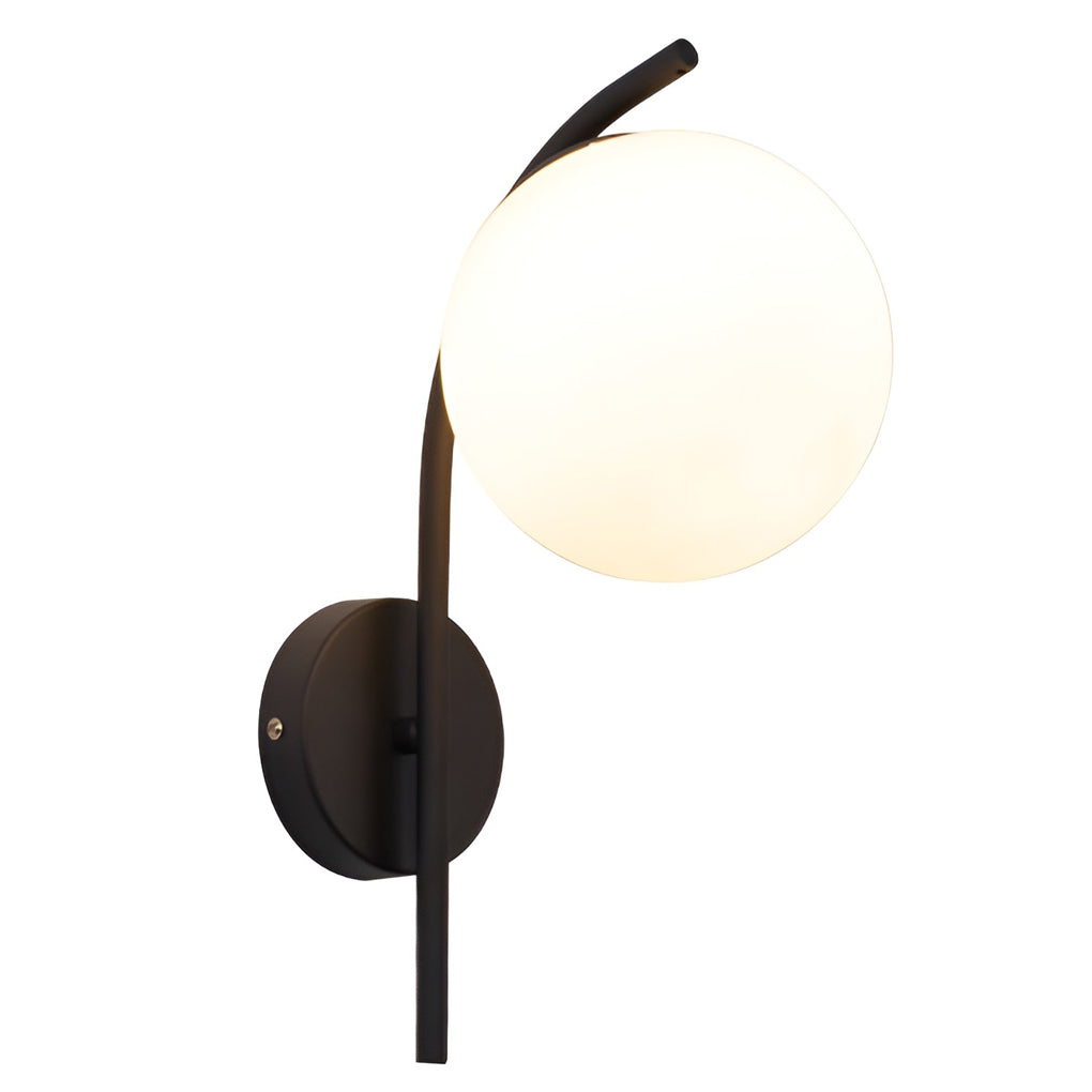 Elegant Nordic Glass Ball LED Wall Sconce Light for Bedroom Living Room
