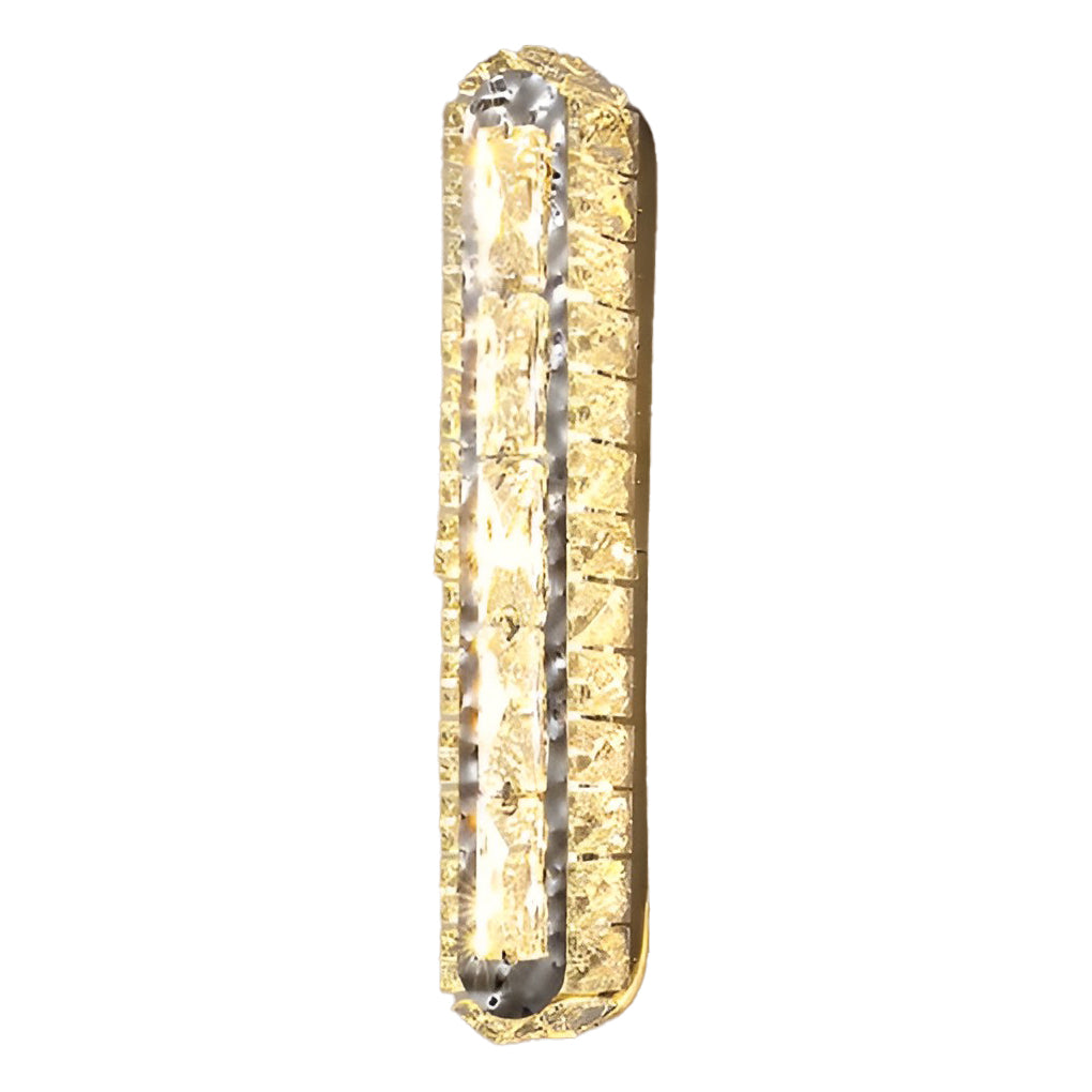 Modern Crystal LED Wall Sconce Lamp with Three-Step Dimming for Living Room