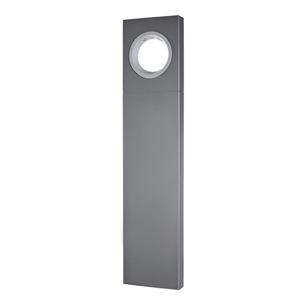 Stylish Black Modern Outdoor Bollard Pathway Lights with Round Hole Design
