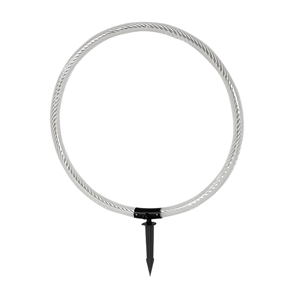 Modern Sleek Black Waterproof LED Ring Lawn Lamp for Outdoor Landscape