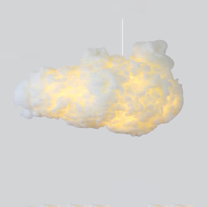 Contemporary White Fabric LED Pendant Light for Bedroom or Living Room