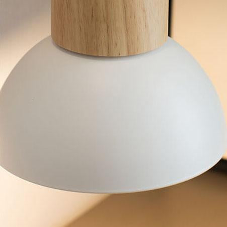 Nordic Style Wood and Metal 1-Light Wall Sconce for Living Room Decor