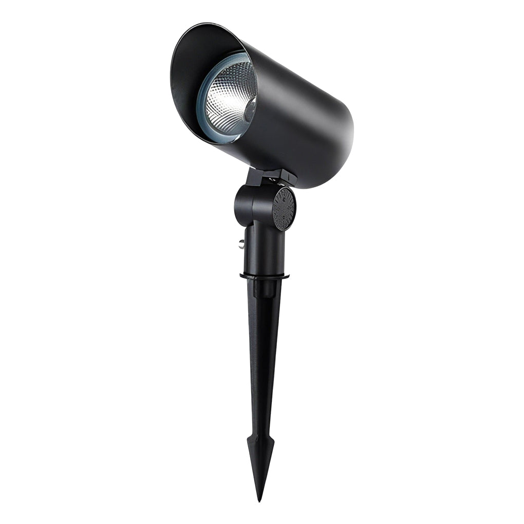 Sleek Black Waterproof LED Outdoor Spotlights for Garden Pathway Lighting