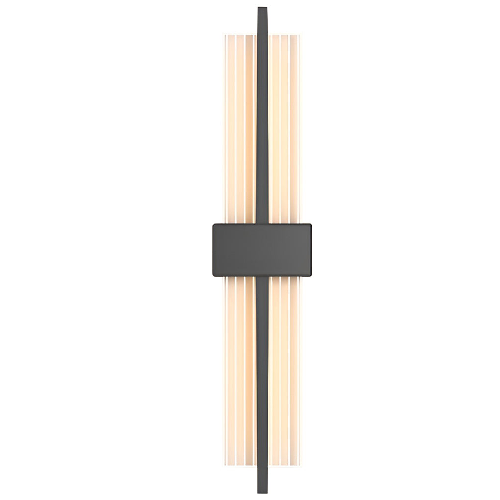 Postmodern Rectangle Warm LED Wall Sconce in Elegant Black for Living Room