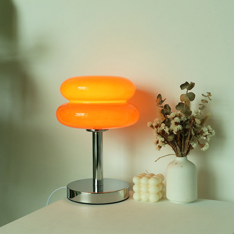 Contemporary Clear Glass 1-Light Table Lamp for Living Room or Bedroom