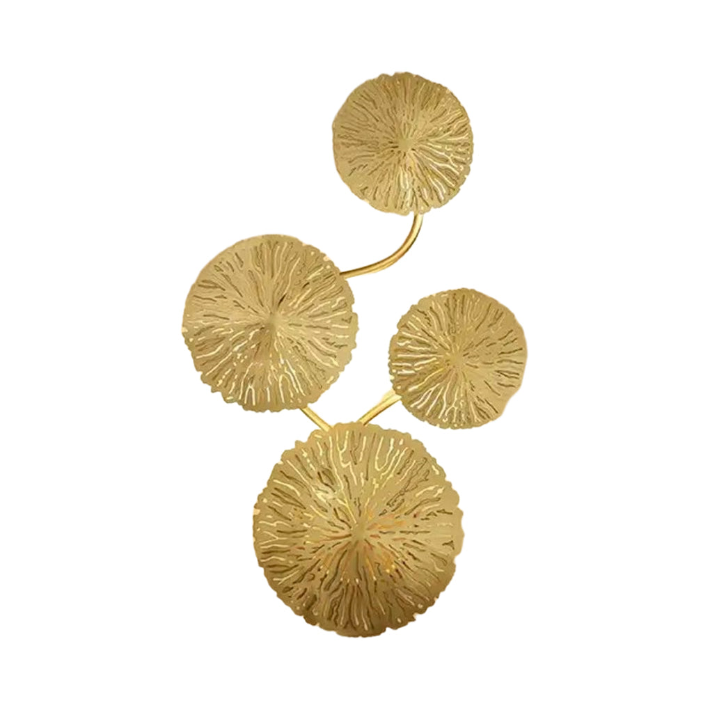 Modern Stainless Steel Lotus Leaf Wall Sconces for Living Room Decor