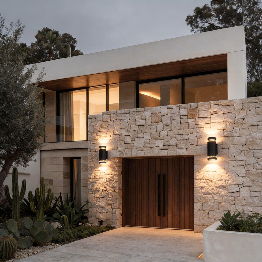 Black Waterproof Outdoor Wall Sconce Light for Modern Exterior Spaces