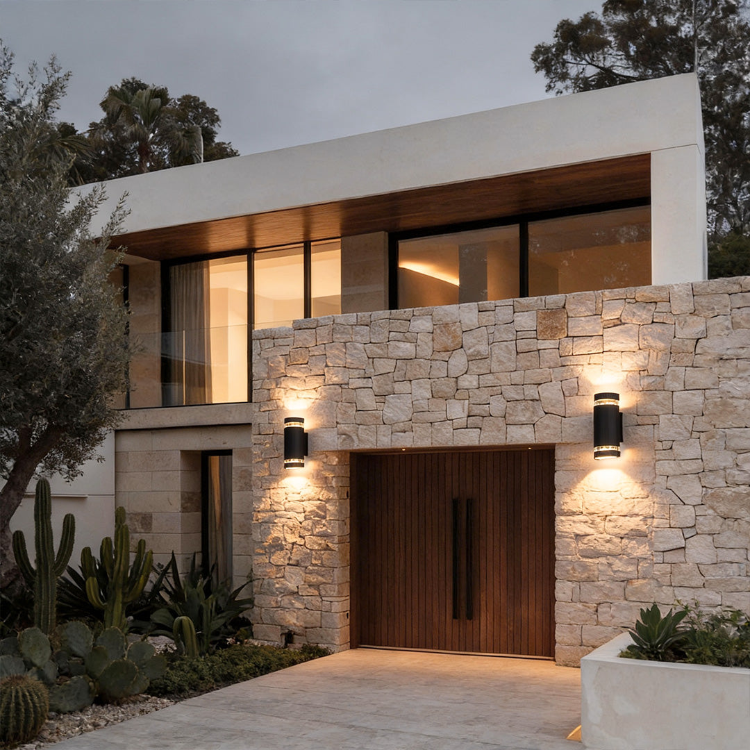 Black Waterproof Outdoor Wall Sconce Light for Modern Exterior Spaces