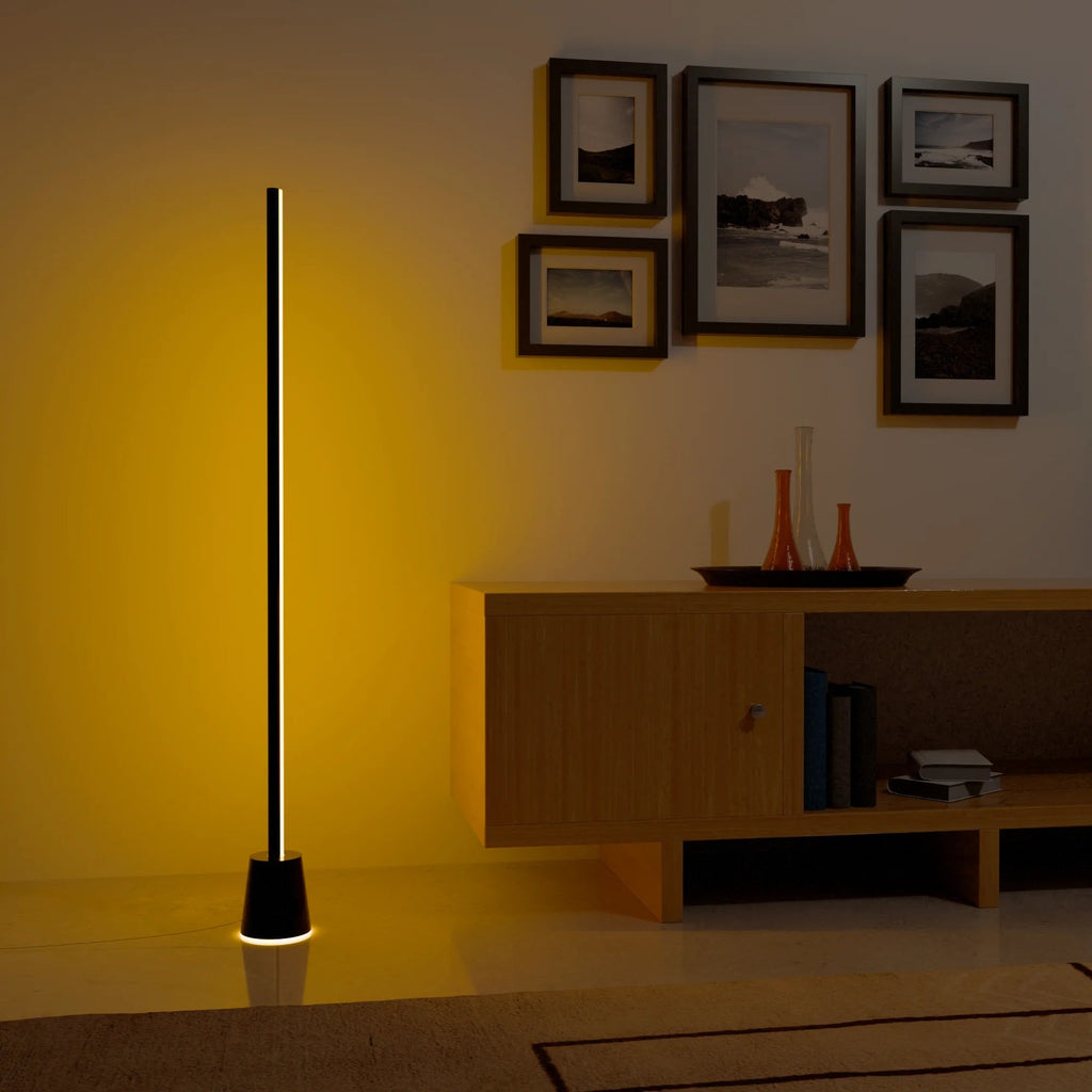 Modern White LED Smart Floor Lamp for Living Room & Home Office